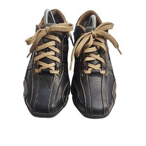 Men's Brown Leather Casual Skechers Sneakers Size 9.5